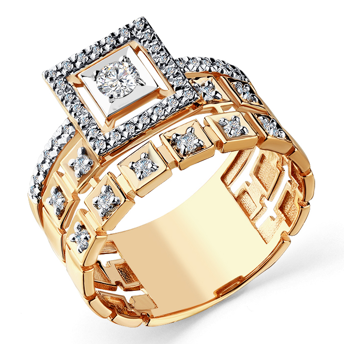 Кольцо, золото, бриллиант, 1-108568-00-00
